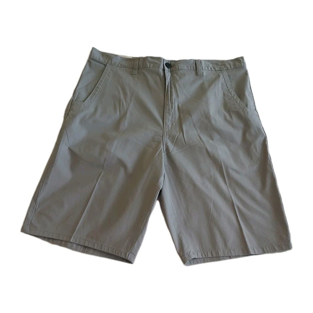 Dickies Shorts Men's 38 Gray Chino Flat Front Ripstop Flex 11in Work Casual NWT